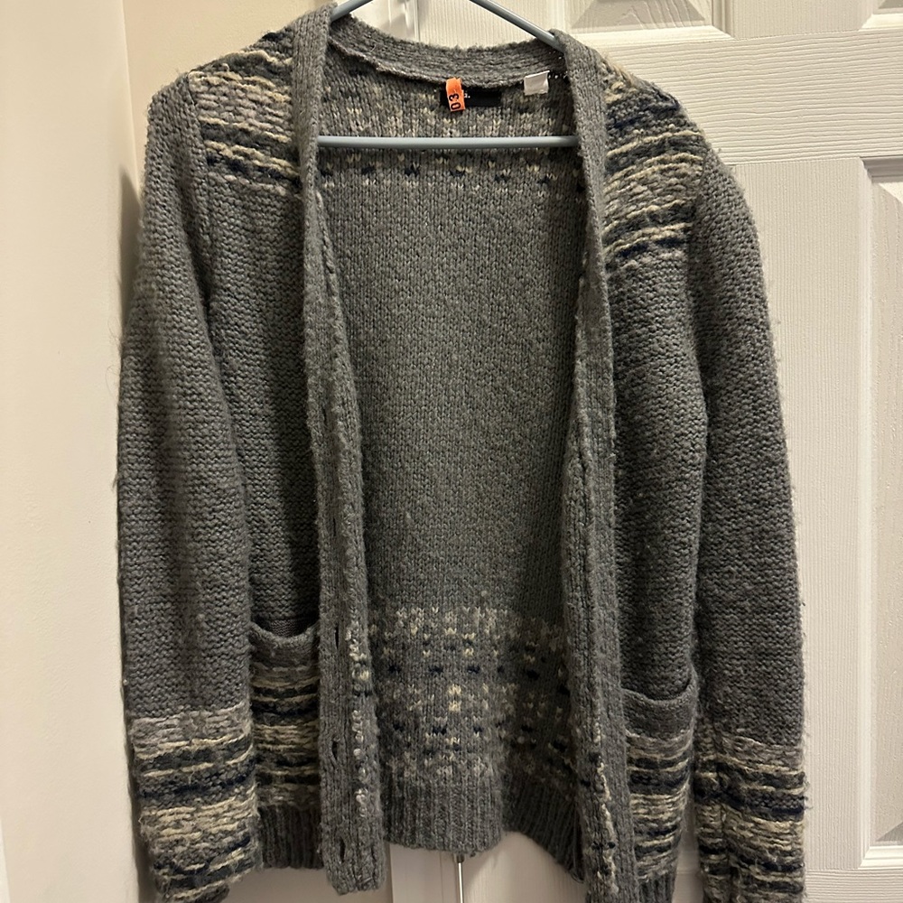 Grey with stripes cardigan